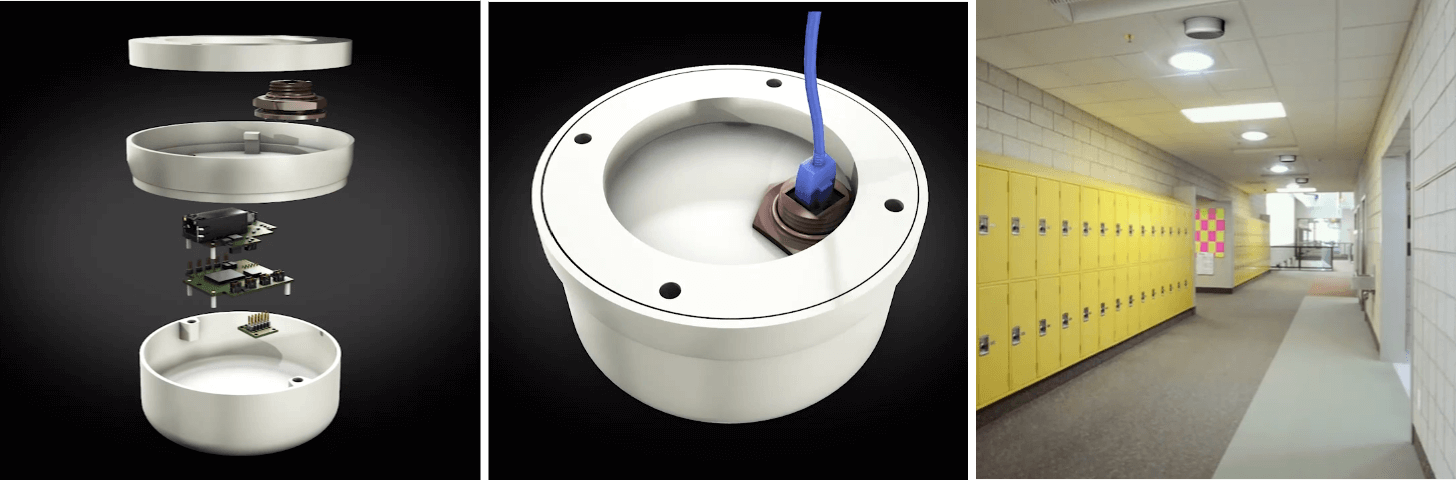 SenseShot&reg; Indoors Demo System Assembly and Example Installation.